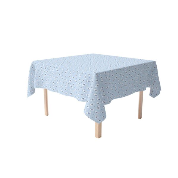 Square Tablecloth, 100% Polyester, 70x70 , Blue Teddy Bears