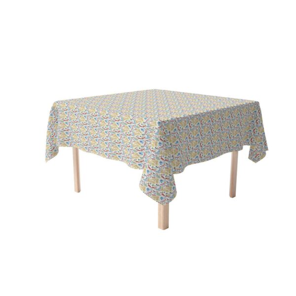 Square Tablecloth, 100% Cotton, 52x52 , Floral 54