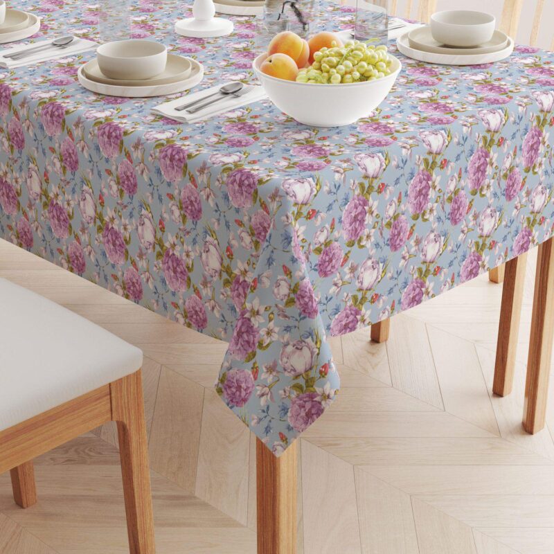 Square Tablecloth, 100% Polyester, 70x70 , Butterfly Vintage Floral - Image 2