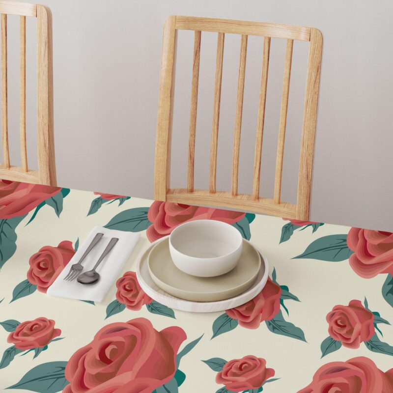 Square Tablecloth, 100% Cotton, 52x52 , Floral 85 - Image 4