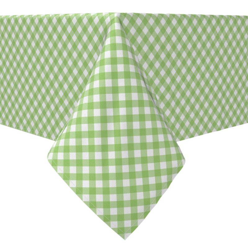 Square Tablecloth, 100% Cotton, 60x60 , Plaid 23