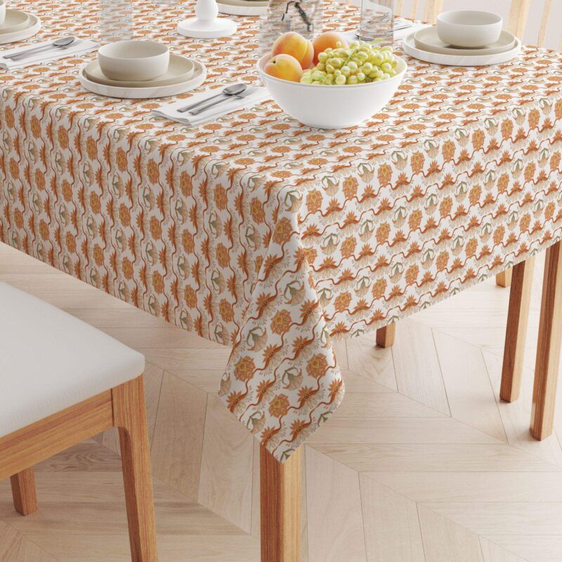 Square Tablecloth, 100% Cotton, 52x52 , Floral 130 - Image 2
