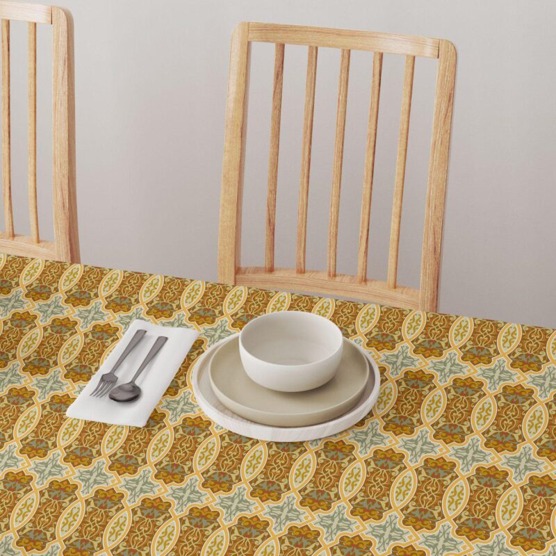 Square Tablecloth, 100% Cotton, 52x52 , Floral 111 - Image 4