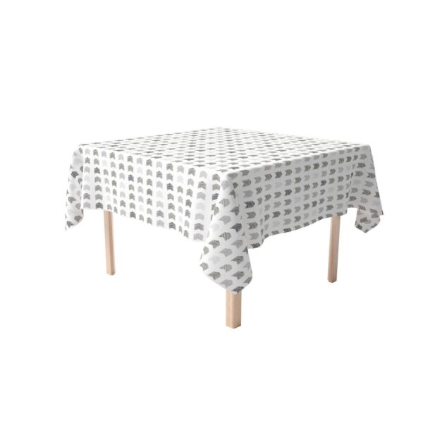 Square Tablecloth, 100% Polyester, 60x60 , Grey Geometric Arrows