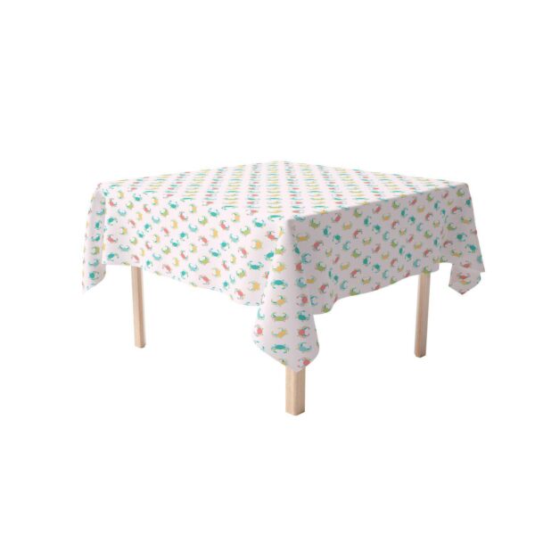 Square Tablecloth, 100% Cotton, 60x60 , Colorful Crabs