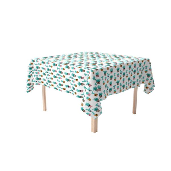 Square Tablecloth, 100% Cotton, 60x60 , Cute Cactus Plants