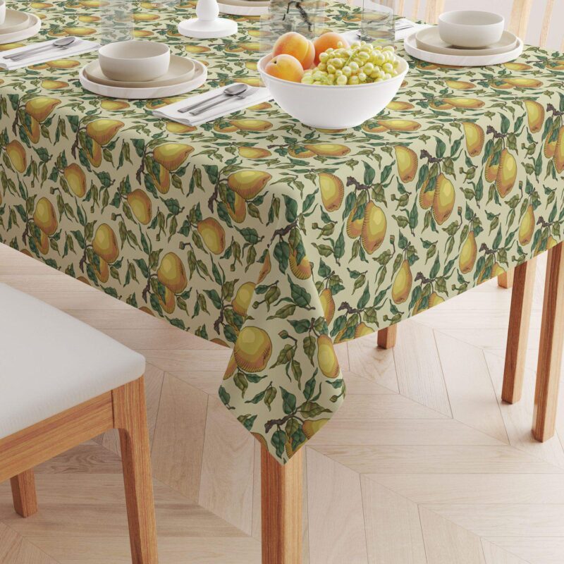 Square Tablecloth, 100% Polyester, 70x70 , Painted Pear Tree - Image 2