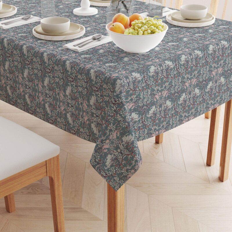 Square Tablecloth, 100% Cotton, 52x52 , Floral 59 - Image 2