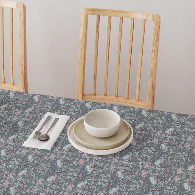 Square Tablecloth, 100% Cotton, 52x52 , Floral 59 - Image 4