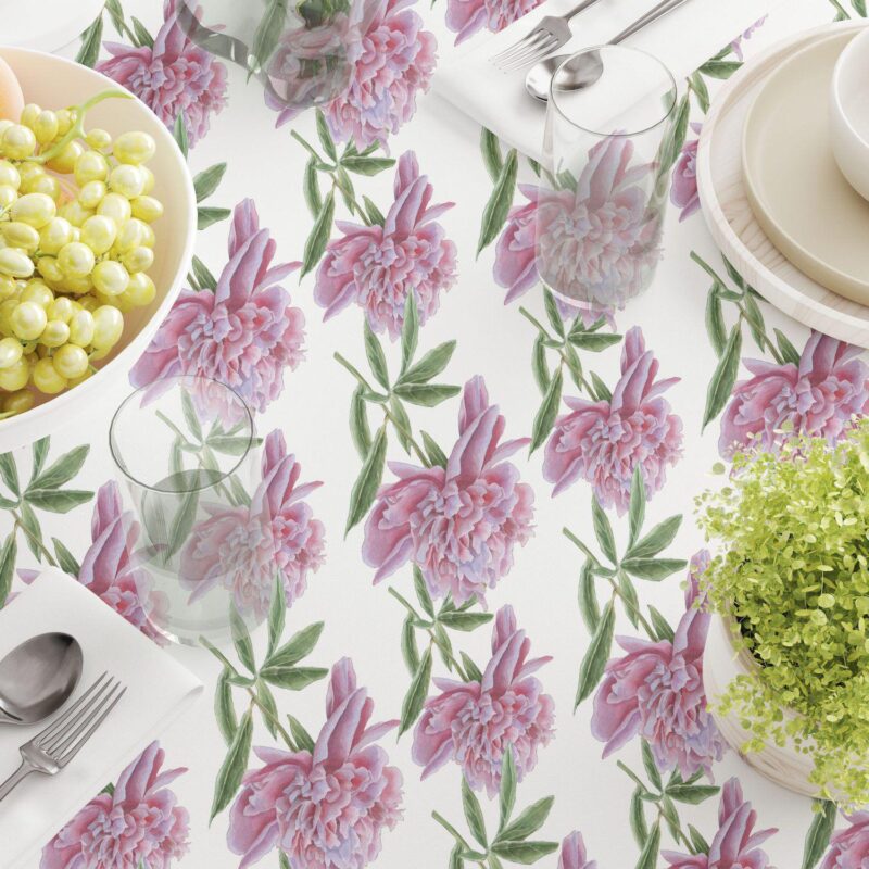 Square Tablecloth, 100% Cotton, 52x52 , Floral 194 - Image 3