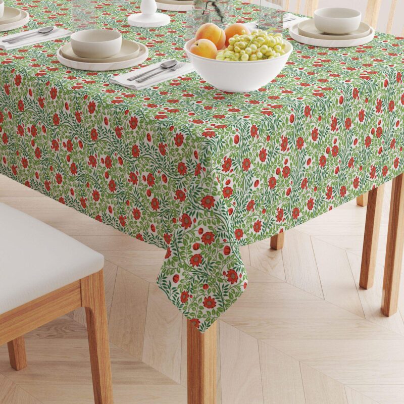 Square Tablecloth, 100% Cotton, 52x52 , Floral 72 - Image 2