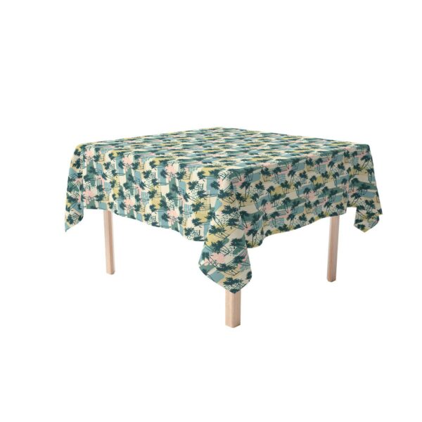 Square Tablecloth, 100% Polyester, 70x70 , Island Illustration