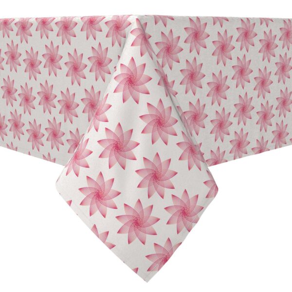 Square Tablecloth, 100% Cotton, 60x60 , Modern Pink Design Pattern