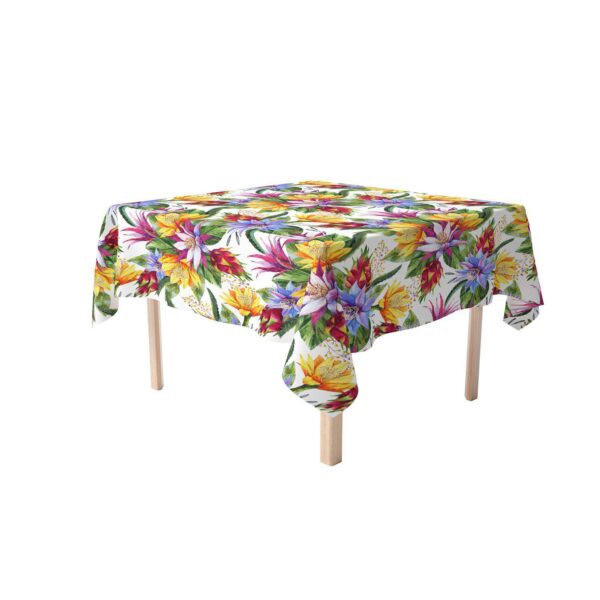 Square Tablecloth, 100% Cotton, 52x52 , Floral 191