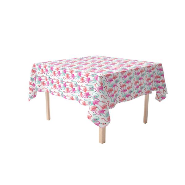 Square Tablecloth, 100% Polyester, 70x70 , Flamingo Beach