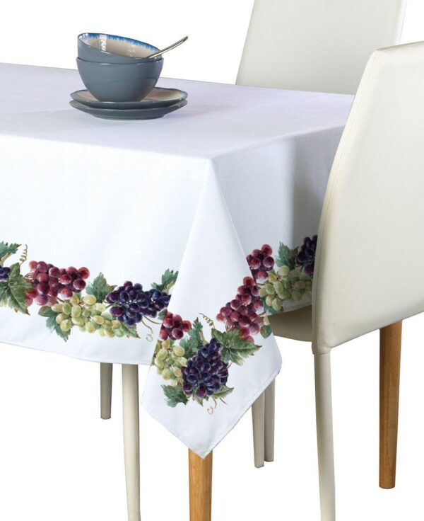 Square Tablecloth, 100% Polyester, 70x70 , Grape Vine Garland