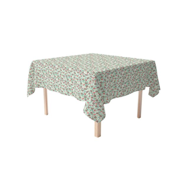 Square Tablecloth, 100% Polyester, 70x70 , Holiday Foliage and Berries