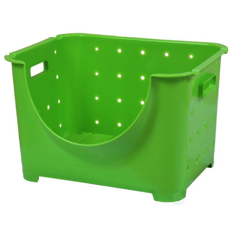Stackable Plastic Storage Container, Set Of 3 - Image 2