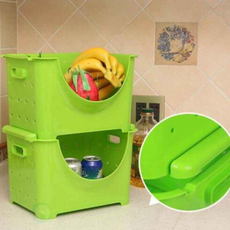 Stackable Plastic Storage Container, Set Of 3 - Image 3