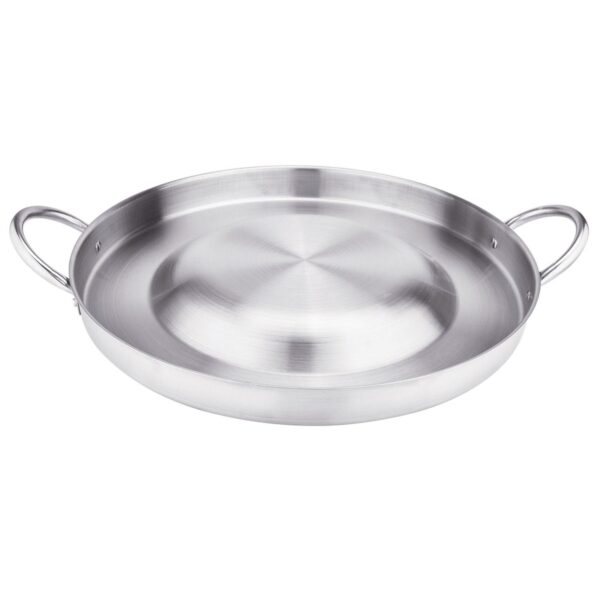 Stainless Steel 22.4-inch Comal Pan for Gas Burner Use, Belly-up