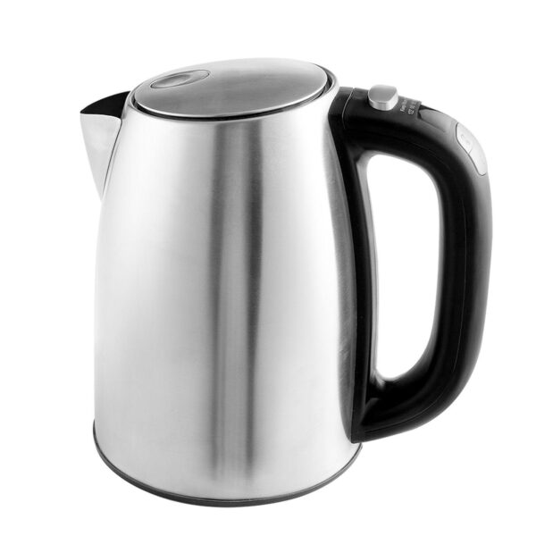 Stainless Steel Electric Hot Water Kettle with Visible Window- 1.7 Liter, Silver