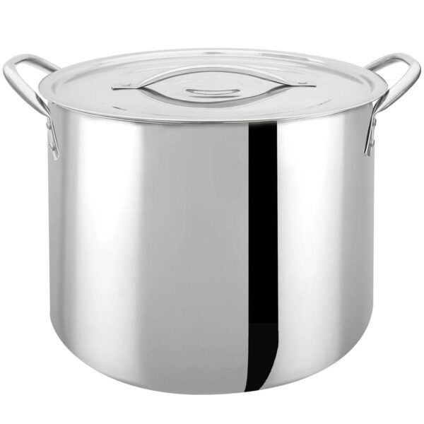 Stainless Steel Kettle 20-quart Stock Pot with Lid, 5 Gallon Capacity