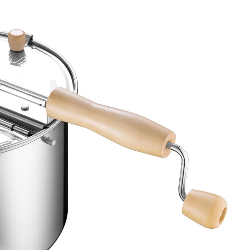 Stainless Steel Stovetop Popcorn Maker - Image 4