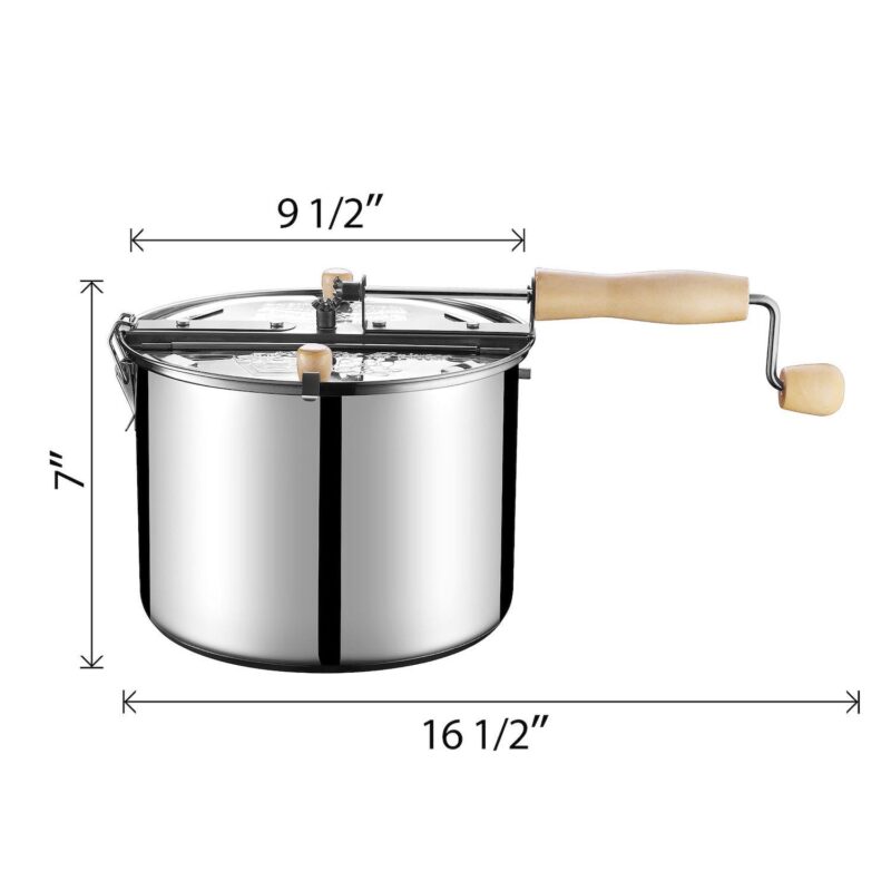 Stainless Steel Stovetop Popcorn Maker - Image 2