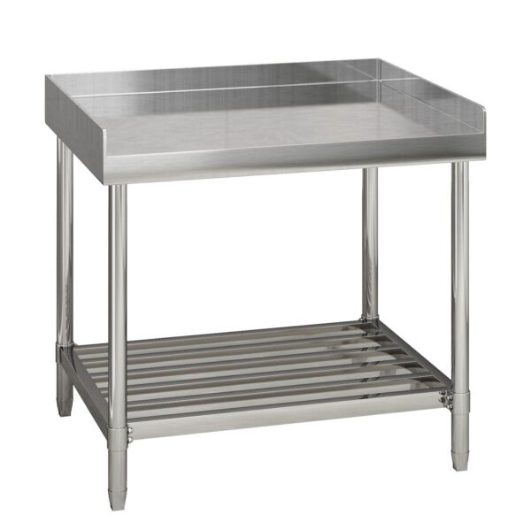 Stainless Steel Table with Backsplash, 36 x 30 Inches