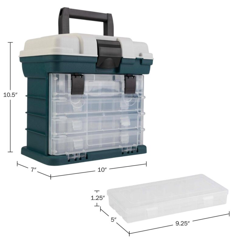 Stalwart Lightweight Portability Tool Boxes and Organizers, Polypropylene Gray - Image 2
