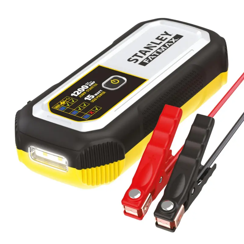 Stanley FatMax 1200A, Lithium Jump Starter with 15 Watt USB-A and USB-C Power, Includes clamps - Image 11
