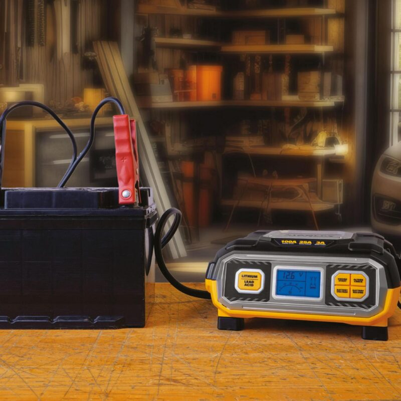 Stanley FatMax BC100BF 100 Amp Battery Charger and Maintainer For Lead Acid and Lithium Batteries, New - Image 7