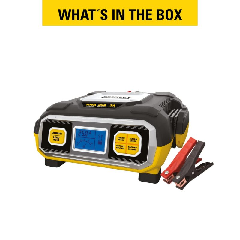 Stanley FatMax BC100BF 100 Amp Battery Charger and Maintainer For Lead Acid and Lithium Batteries, New - Image 4
