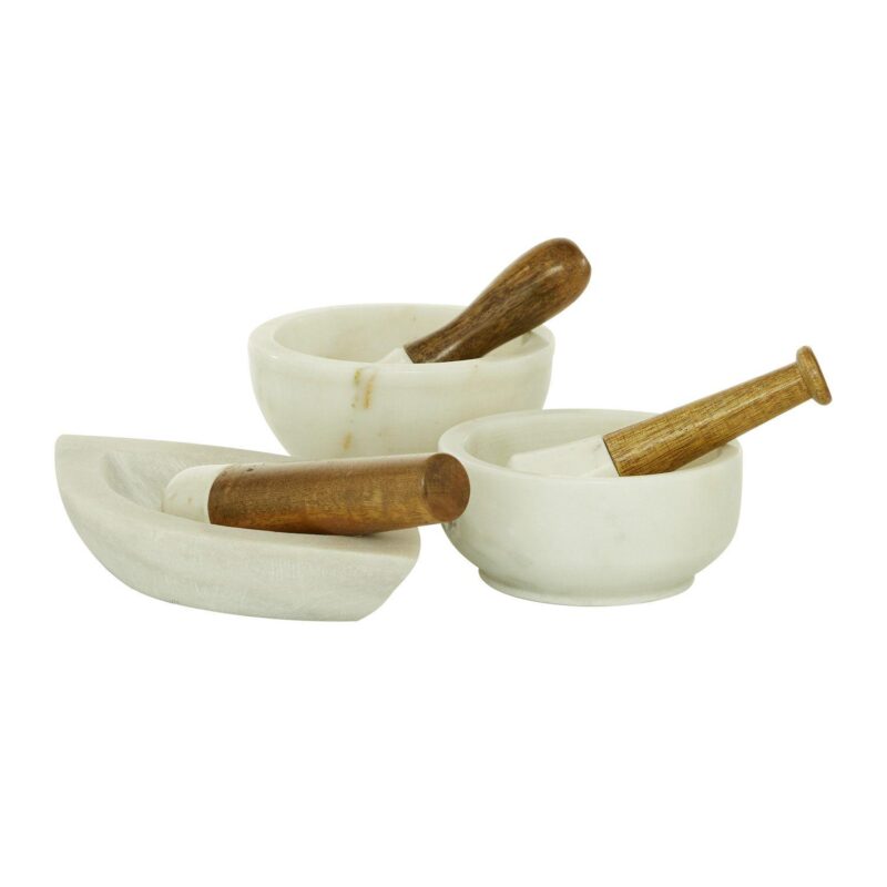 Stella and Eve Decorative Mortar and Pestle Table Decor 3-piece Set - Image 3