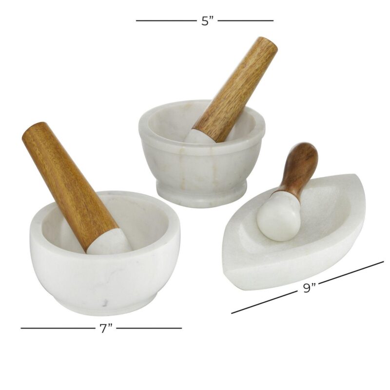 Stella and Eve Decorative Mortar and Pestle Table Decor 3-piece Set - Image 4