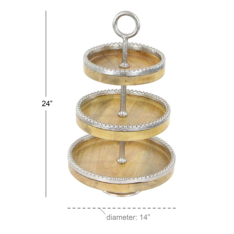 Stella and Eve Mango Wood Tiered Server - Image 4