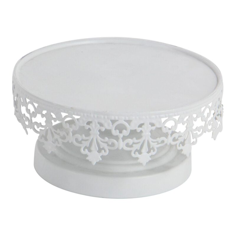 Stella and Eve Round White Decorative Stand Table Decor 3-piece Set - Image 4
