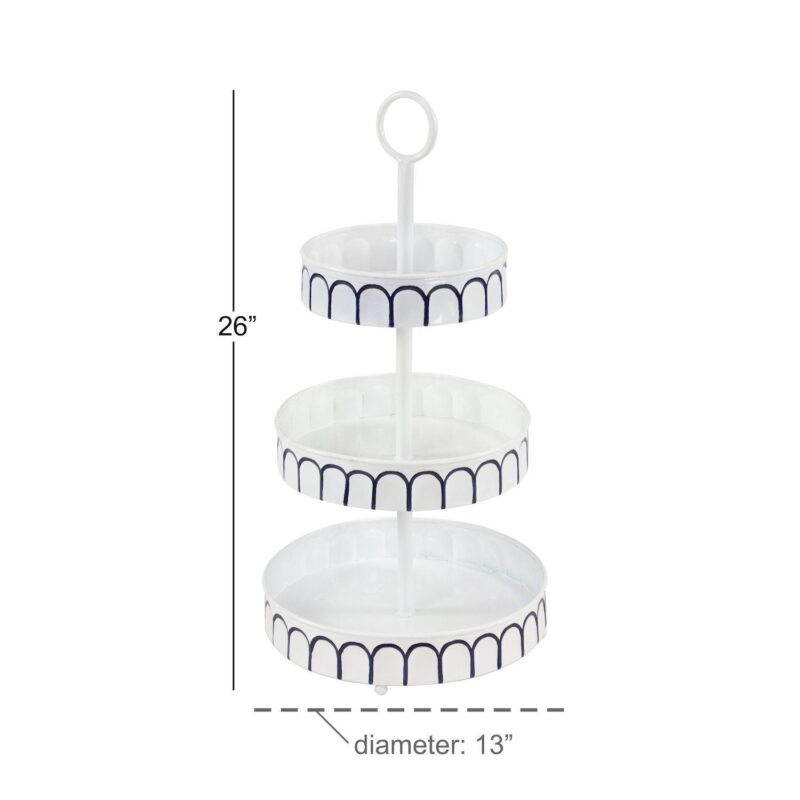 Stella and Eve White Metal Tiered Server - Image 7