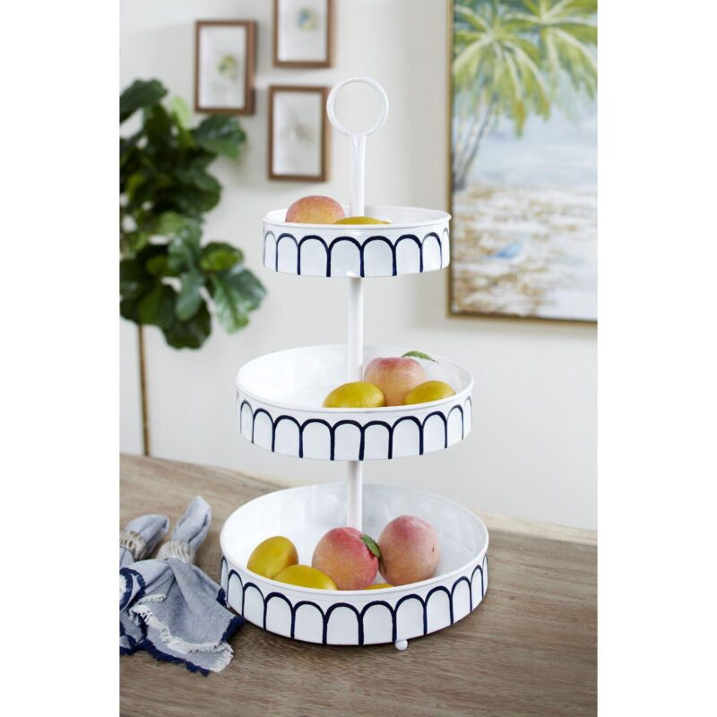 Stella and Eve White Metal Tiered Server - Image 2