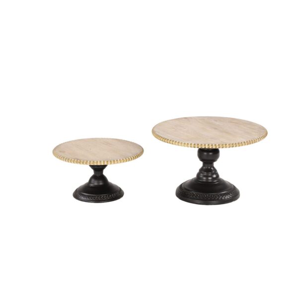 Stella and Eve Wood 2-pc. Cake Stand