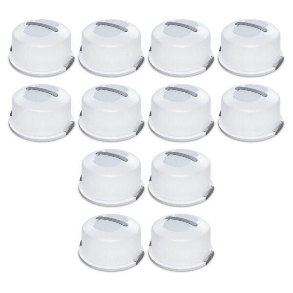 Sterilite Portable Latching Cake Server Carrier Keeper w/ Handles (12 Pack)