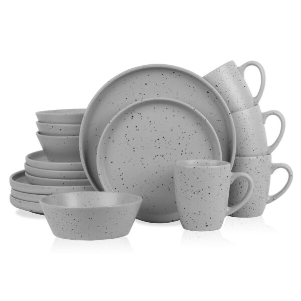 Stone + Lain Jade Stoneware 16-Piece Dinnerware Set