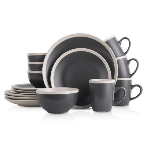 Stone + Lain Serenity Stoneware 16-Piece Dinnerware Set