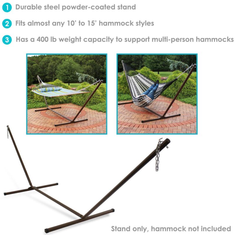 Sunnydaze 15' Hammock Stand With Steel Beam Construction - Image 3