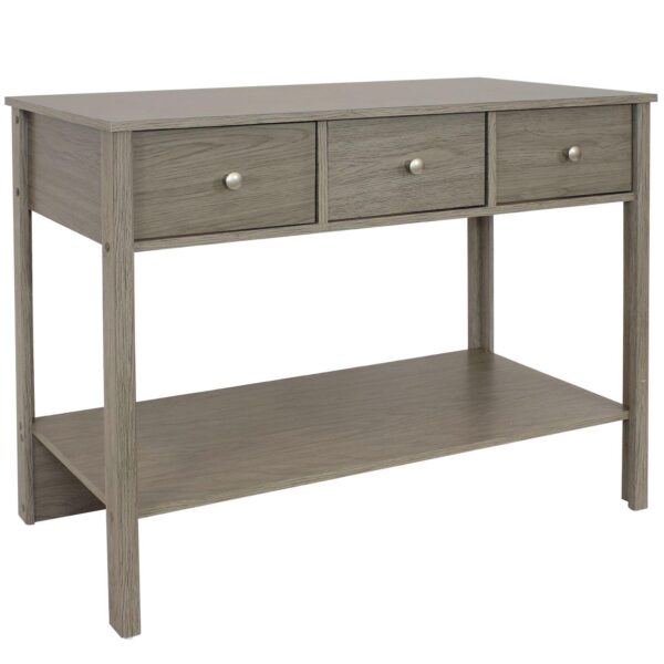 Sunnydaze Classic Entryway Table with Drawers - Thunder Gray - 30 in