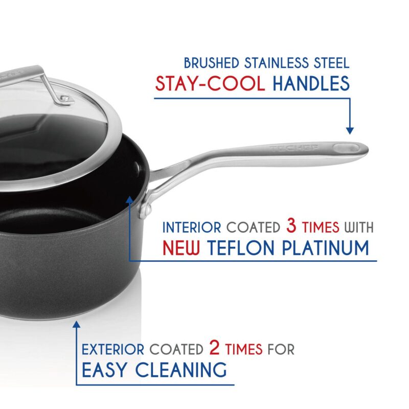 TECHEF - Onyx Collection - 2 Quart Saucepan with Cover - Image 3