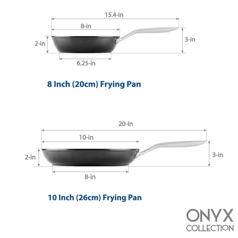 TECHEF - Onyx Collection - 8 and 12 Inch Frying Pan Set - Image 3