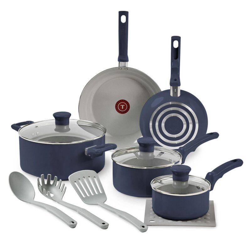T-Fal Essentials 12-Piece Non-Stick Ceramic Pots and Pans Cookware Set - Image 12