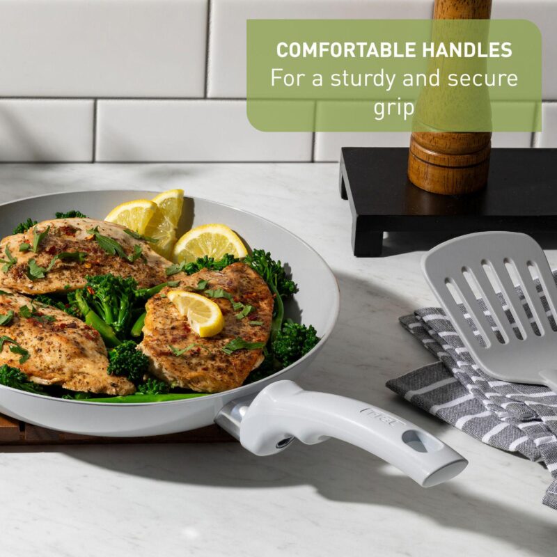 T-Fal Essentials 12-Piece Non-Stick Ceramic Pots and Pans Cookware Set - Image 5