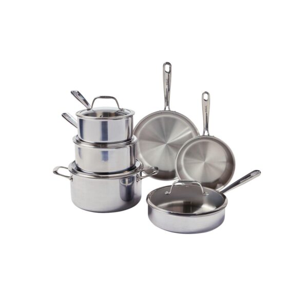 T-Fal Pro Tri-Ply Stainless Steel 10-Piece Cookware Set